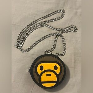 Authentic! Bape Baby Milo Mini Shoulder Bag in black. (Worn once)
